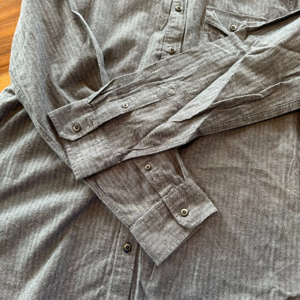 American Eagle Mens Gray Long Sleeve Flannel Shirt XLT NWT - Picture 8 of 11